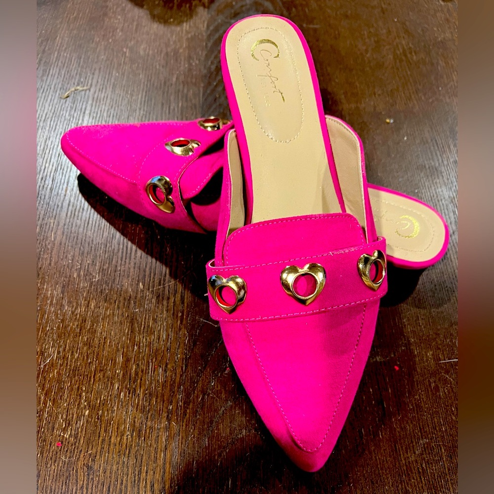 Pink flats women’s 8